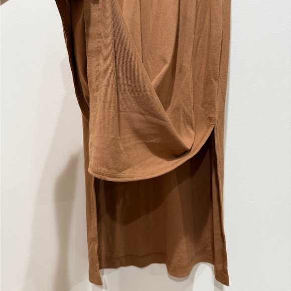 NWT Travis Mathew Hadley Wood Sleeveless Rib Midi Dress Bronze Casual Staple - Picture 6 of 13